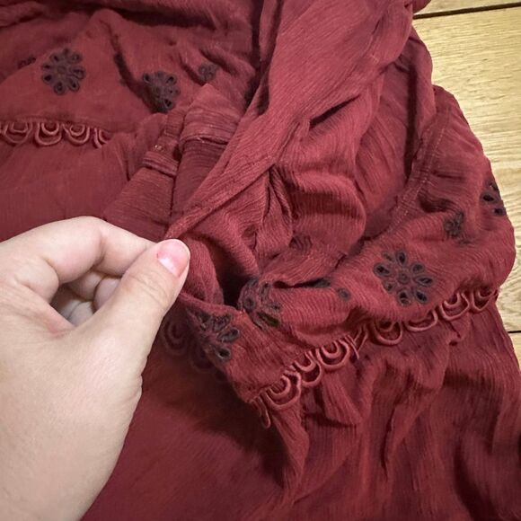 Free people pretty cozy maxi dress medium orange - Picture 9 of 9